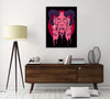 Ludwig-Van-Bacon,Vertical,3X4,Modern & Contemporary,Entertainment,People,kitties,kitty,horns,horn,words,word,titties,evil,red,paint drips,drips,paint drip,drip,circles,circle,Mist Gray,Blue,Purple,Charcoal Gray,White,Black,Gray