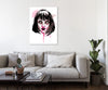 Ludwig-Van-Bacon,Vertical,3X4,Modern & Contemporary,People,Entertainment,women,woman,lady,ladies,mia,smoking,smoke,bloody,blood,drips,drip,nose bleed,Red,Black,Seashell White,Gray,Mist Gray