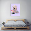 Ludwig-Van-Bacon,Vertical,3X4,Modern & Contemporary,People,Entertainment,Animals,Floral & Botanical,lady,ladies,woman,women,mother,animals,animal,cat,cats,wings,wing,tape,tapes,floral,florals,flower,flowers,Purple,Red,Gray,Blue,Charcoal Gray,Navy Blue,Mist Gray