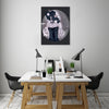 Ludwig-Van-Bacon,Vertical,3X4,Modern & Contemporary,Entertainment,People,Animals,woman,women,mystery,animals,animal,snake,snakes,dragonfly,dragonflies,mask,maks,mysteries,noctural,nocturnals,Red,Charcoal Gray,Blue,Navy Blue,Lime Green,Gray,Black