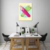 Ludwig-Van-Bacon,Vertical,3X4,Modern & Contemporary,Entertainment,Humor,words,word,no negativity,crystals,crystal,green,red,sparkles,sparkle,circles,circle,yellow,negativity,positivity,Yellow,White,Gray,Mint Blue,Tan Orange,Charcoal Gray,Purple,Tan White,Jade Green