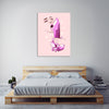 Ludwig-Van-Bacon,Vertical,3X4,Modern & Contemporary,People,Entertainment,quartz,crystals,crystal,licking,lick,violet,pink,sparkles,sparkle,woman,women,sparkling,Yellow,Tan White,Red,Gray,Nude White