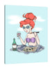 Ludwig-Van-Bacon,Vertical,3X4,Modern & Contemporary,Food & Beverage,Entertainment,People,ariel,little mermaid,disney,princess,princesses,sushi,sushis,eating,eat,eats,drinking,drinks,drink,wine,wine glass,wine glasses,wine bottles,wine bottle,sunglasses,sunglass,glasses,glass,cartoons,animation,Red,Mint Blue,White,Green,Pale Green,Charcoal Gray,Gray