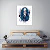 Ludwig-Van-Bacon,Vertical,3X4,Modern & Contemporary,People,Fantasy & Sci-Fi,woman,woman,lady,ladies,crying,cry,black,tears,tear,drips,drip,black,spots,spot,splatters,splatter,chains,chain,blue,white,gray,Red,Mist Gray,Black,Gray