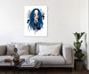 Ludwig-Van-Bacon,Vertical,3X4,Modern & Contemporary,People,Fantasy & Sci-Fi,woman,woman,lady,ladies,crying,cry,black,tears,tear,drips,drip,black,spots,spot,splatters,splatter,chains,chain,blue,white,gray,Red,Mist Gray,Black,Gray
