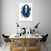 Ludwig-Van-Bacon,Vertical,3X4,Modern & Contemporary,People,Fantasy & Sci-Fi,woman,woman,lady,ladies,crying,cry,black,tears,tear,drips,drip,black,spots,spot,splatters,splatter,chains,chain,blue,white,gray,Red,Mist Gray,Black,Gray
