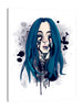 Ludwig-Van-Bacon,Vertical,3X4,Modern & Contemporary,People,Fantasy & Sci-Fi,woman,woman,lady,ladies,crying,cry,black,tears,tear,drips,drip,black,spots,spot,splatters,splatter,chains,chain,blue,white,gray,Red,Mist Gray,Black,Gray