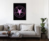 Ludwig-Van-Bacon,Vertical,3X4,Modern & Contemporary,People,Fashion,pentagram,pentagrams,star,stars,circle,circles,candles,candle,womangram,woman,lady,reproductive,preproductive organ,organs,black,violet,red,manicure,manicures,lipstick,lipsticks,make up,brush,brushes,Salmon Pink,Green,Black