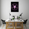 Ludwig-Van-Bacon,Vertical,3X4,Modern & Contemporary,People,Fashion,pentagram,pentagrams,star,stars,circle,circles,candles,candle,womangram,woman,lady,reproductive,preproductive organ,organs,black,violet,red,manicure,manicures,lipstick,lipsticks,make up,brush,brushes,Salmon Pink,Green,Black