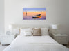 Horacio-Cardozo,Coastal,Modern & Contemporary,Nautical & Beach,Transportation,coastal,boat,boats,rowboat,rowboats,seas,sea,oceans,ocean,tranquil,bay,bays,rope,ropes,peaceful,peace,bouys,bouy,landscape,landscapes,Red,Blue,Purple,Pink Red,Gray,Tan White,Tan Khaki,Mist Gray,Green
