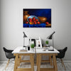 Horacio-Cardozo,Modern & Contemporary,Food & Beverage,Floral & Botanical,table,plate,plates,bowl,bowls,jar,jars,fruits,fruit,blue,cloth,clothes,tablecloth,florals,floral,flower,flowers,Red,Charcoal Gray,Gray,Blue,Baby Blue,Black
