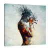 Mario-Sanchez-Nevado,Square,Modern & Contemporary,Fantasy & Sci-Fi,People,woman,women,lady,spots,spot,drips,drip,paint drips,paint drip,fire,black,red,blood,deliberation,burning,burn,Red,Gray,Purple,Baby Blue,Blue,Black,Charcoal Gray