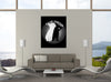 Ludwig-Van-Bacon,Vertical,4X5,Modern & Contemporary,Animals,cats,cat,animals,animal,black,white,black and white,words,fuck racism,racism,gray,grey,Teal Blue,Mist Gray,Charcoal Gray,Jade Blue,Gray,White,Black