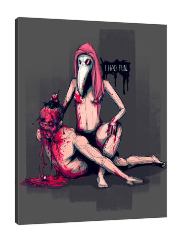 Ludwig-Van-Bacon,Vertical,3X4,Modern & Contemporary,People,Entertainment,Fantasy & Sci-Fi,couple,drips,drip,paint drips,paint drip,I had fun,bloody,blood,mask,masks,cosplay,Blue,White,Brown,Coral Pink,Purple,Gray,Tan Orange