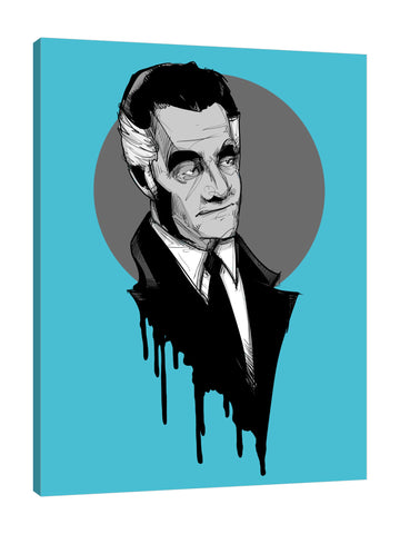 Ludwig-Van-Bacon,Vertical,3X4,Modern & Contemporary,People,Entertainment,Fantasy & Sci-Fi,Paulie,actor,actors,paint drips,paint drip,drips,drip,grey,gray,entertainment,circle,Mint Green,Black,Mist Gray,White,Red,Salmon Pink,Tan Orange