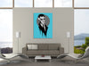 Ludwig-Van-Bacon,Vertical,3X4,Modern & Contemporary,People,Entertainment,Fantasy & Sci-Fi,Paulie,actor,actors,paint drips,paint drip,drips,drip,grey,gray,entertainment,circle,Mint Green,Black,Mist Gray,White,Red,Salmon Pink,Tan Orange