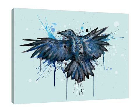 Ludwig-Van-Bacon,Horizontal,5X4,Modern & Contemporary,Animals,animals,animal,birds,bird,paint drips,paint drip,drips,drip,blue,Red,Navy Blue,Black,Blue,Purple,Mint Green,Sea Green,Blue Gray,Gray