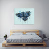 Ludwig-Van-Bacon,Horizontal,5X4,Modern & Contemporary,Animals,animals,animal,birds,bird,paint drips,paint drip,drips,drip,blue,Red,Navy Blue,Black,Blue,Purple,Mint Green,Sea Green,Blue Gray,Gray