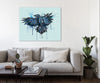 Ludwig-Van-Bacon,Horizontal,5X4,Modern & Contemporary,Animals,animals,animal,birds,bird,paint drips,paint drip,drips,drip,blue,Red,Navy Blue,Black,Blue,Purple,Mint Green,Sea Green,Blue Gray,Gray