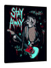 Ludwig-Van-Bacon,Vertical,3X4,Modern & Contemporary,People,Entertainment,entertainer,singer,musician,guitar,guitars,scribble,scribbles,words,stay away,star,stars,singing,mic,music,Forest Green,Red,Black,Charcoal Gray,Purple,Blue