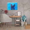 Iris-Scott,Horizontal,4X3,Coastal,Animals,Nautical & Beach,animals,animal,coastal,sea,seas,hen,hens,chicken,chickens,blue,water,Red,Teal Blue,Charcoal Gray,Blue,Black,Gray,Sea Green
