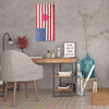 Raider-Originals,Vertical,1X2,Modern & Contemporary,Abstract,American,America,flag,flags,American flag,hearts,heart,lines,line,stars,star,blue,rectangle,rectangles,Rose Orange,Teal Blue,Brown,Charcoal Gray,White,Gray