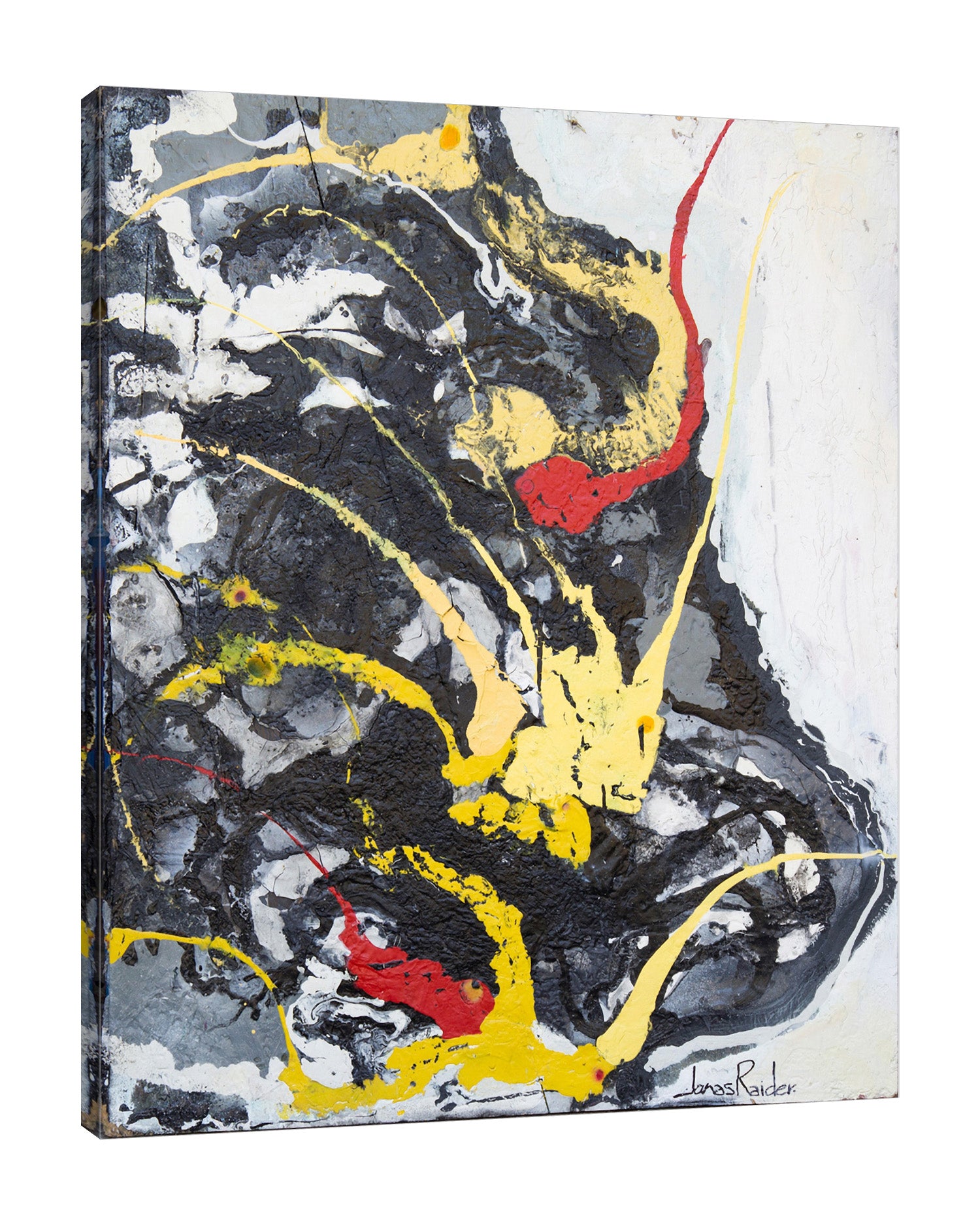 Raider-Originals,Vertical,4X5,Modern & Contemporary,Abstract,Abstract,shapes,shape,lines,line,yellow,black,Mist Gray,Black,Purple,Charcoal Gray,Brown,Gray,Lime Green,White