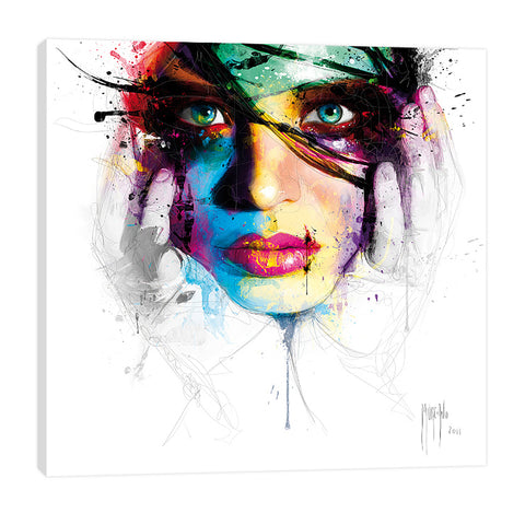 Patrice-Murciano,Modern & Contemporary,People,Fashion,woman,lady,lines,ombre,splatters,eyes,eyeshadow,fashion,Red,Black,Purple,White,Gray