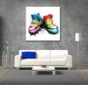 Patrice-Murciano,Modern & Contemporary,Entertainment,my shoes,shoes,shoe,fashion,colorful,ombre,splatters,paint drips,Red,Mist Gray,Charcoal Gray,Tan White,Gray