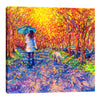 Iris-Scott,Modern & Contemporary,People,Animals,animals,animal,dogs,dog,woman,women,umbrella,fall,forests,trees,