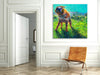 Iris-Scott,Modern & Contemporary,Animals,animals,animal,dogs,dog,wagging,shaking,water drops,grasses,mountains,