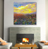 Iris-Scott,Modern & Contemporary,Landscape & Nature,clouds,suns,skies,florals,flowers,landscape,mountains,