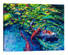 Iris-Scott,Modern & Contemporary,Animals,fish,animals,ponds,rocks,salmon,salmons,
