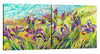 Iris-Scott, impressionism, clouds, floral, Floral & Botanical, florals, flower, flowers, Iris-Scott, leaves, Modern & Contemporary, skies, multi-panel