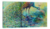 Iris-Scott, impressionism,animal, Animals, bird, eyes, feather, feathers, finger paint, fingerpaint, Iris-Scott, Modern & Contemporary, multi-panel, peacock, peacocks, multi-panel