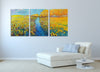 Iris-Scott, impressionism, clouds, Floral & Botanical, florals, flowers, Iris-Scott, landscape, Modern & Contemporary, skies, sunflower, sunflowers, trees, multi-panel