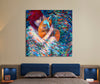 Iris-Scott,Modern & Contemporary,People,Animals,woman,fox,animals,foxes,women,florals,flowers,leaves,