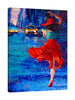 Iris-Scott,Modern & Contemporary,People,woman,women,skirt,red skirt,taxi,car,automotive,