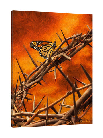 Don-Farrall,Modern & Contemporary,Animals,butterfly,insects,butterflies,branches,thorns,swirls,Red,Gray,Purple,Lavender Purple,Mist Gray,Black,Blue