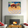 Iris-Scott,Modern & Contemporary,Animals,horse,horse cart,tiles,man,