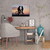 Dominic-Liam,Modern & Contemporary,People,silhoutte,couple,bikes,skies,clouds,Red,Black,Purple,Gray,Blue,Sky Blue
