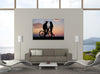 Dominic-Liam,Modern & Contemporary,People,silhoutte,couple,bikes,skies,clouds,Red,Black,Purple,Gray,Blue,Sky Blue