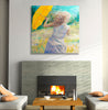 Iris-Scott,Modern & Contemporary,People,woman,dress,umbrella,brush strokes,