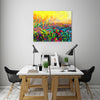 Iris-Scott,Modern & Contemporary,Floral & Botanical,florals,flowers,trees,yellow,grass,circles,
