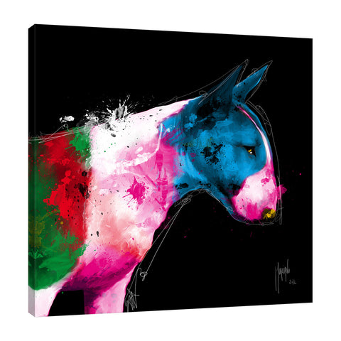 Patrice-Murciano,Modern & Contemporary,Animals,dog,bulls,animals,splatter,Red,Mist Gray,Gray,Navy Blue,Sea Green,Brown,Charcoal Gray,Jade Green,Black