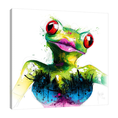 Patrice-Murciano,Modern & Contemporary,Animals,frog,animals,green,black,Red,Mist Gray,Teal Blue,Gray