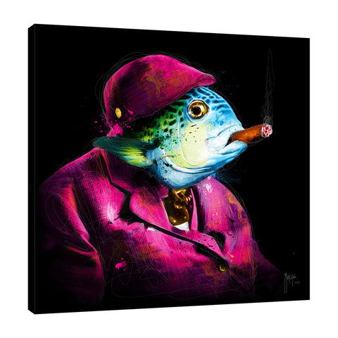 Patrice-Murciano,Modern & Contemporary,Animals,fish,cigars,cap,susshi,Nude White,Charcoal Gray,Gray,Purple,Blue,Black