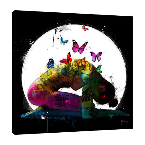 Patrice-Murciano,Modern & Contemporary,Fashion,butterflies,moon,woman,splatters,Red,Black,Blue,Purple,Gray