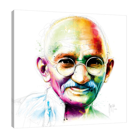 Patrice-Murciano,Modern & Contemporary,People,man,glasses,mustache,ombre,Charcoal Gray,Gold Yellow,White,Gray