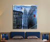 Sven-Pfrommer,Modern & Contemporary,Buildings & Cityscapes,U.S. States,new york,us state,building,empire state,buildings,blue,Blue,Red,Black,Charcoal Gray,Pale Green,Steel Blue